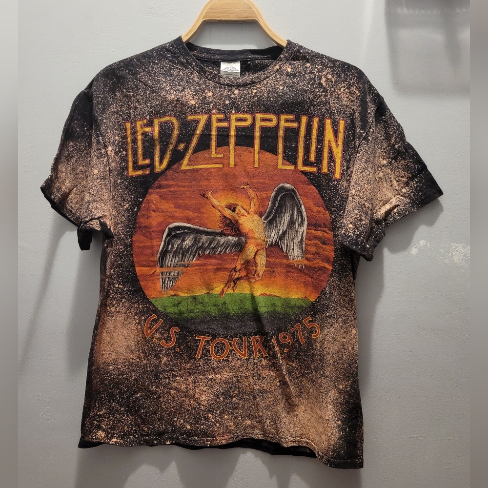 LED ZEPPELIN Delta Pro Weight Graphic Tee Shirt Size Woman's Large